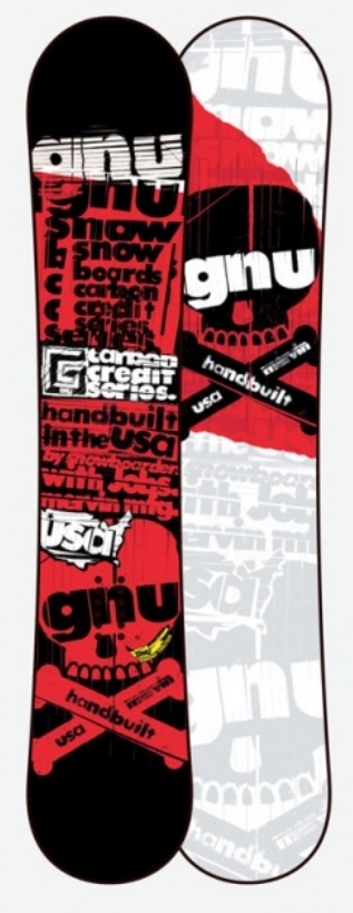 snowboard GNU Carbon Credit - Red
