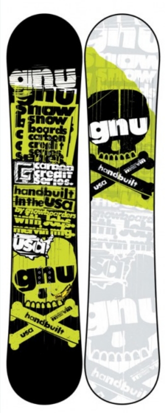 snowboard GNU Carbon Credit - Green