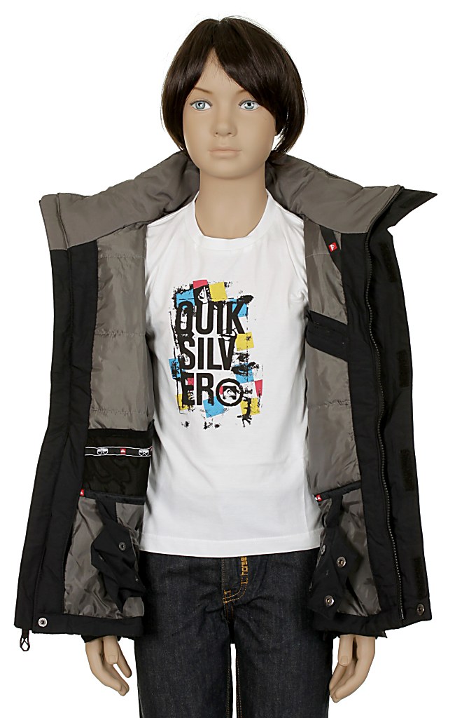 jacket Quiksilver Last Mission Plain Youth Kid's - Black
