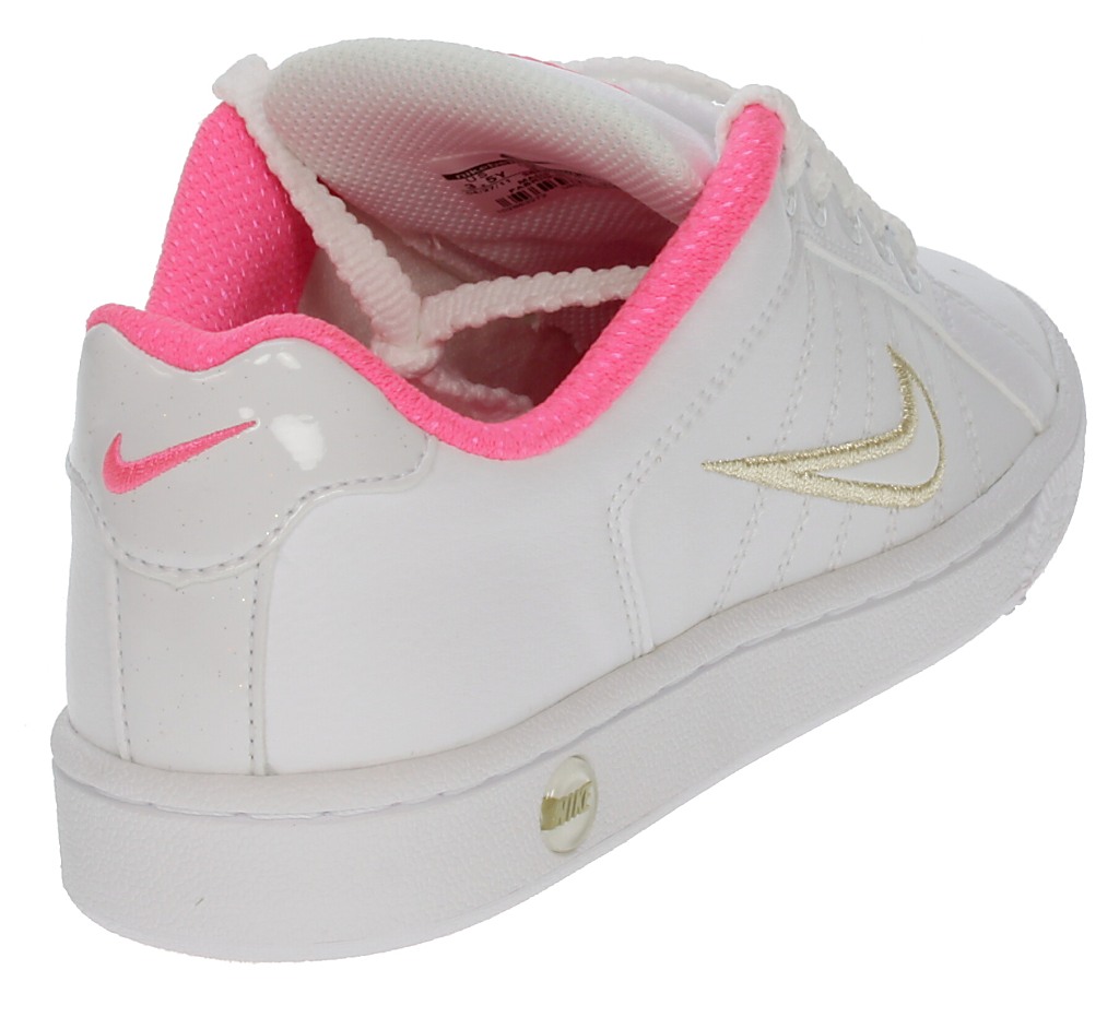 topánky Nike Court Tradition 2 Plus (GS) Kid's - White/White/Laser Pink/Metallic Gold G