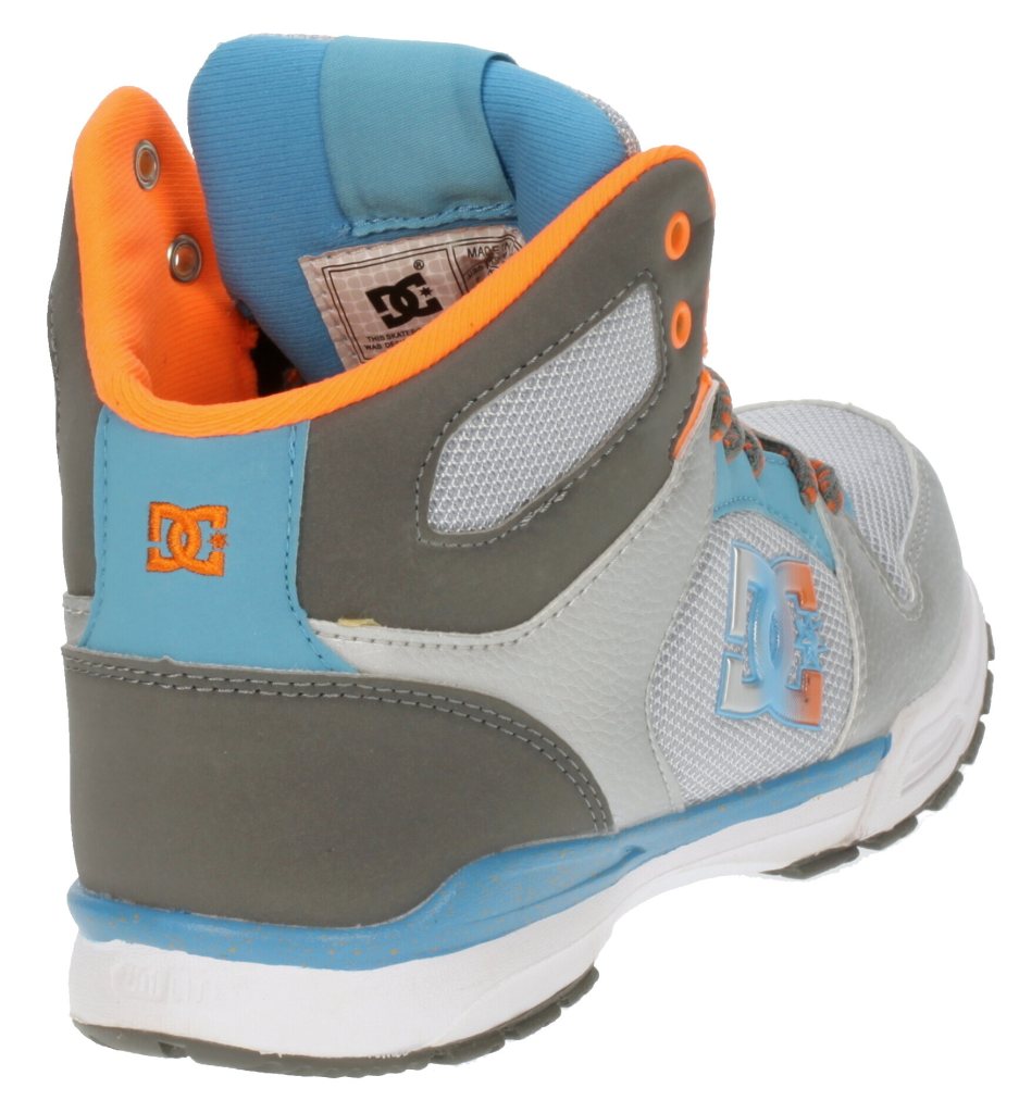 boty DC Alias Lite Mid - Metal Silver/Fluorescent Blue