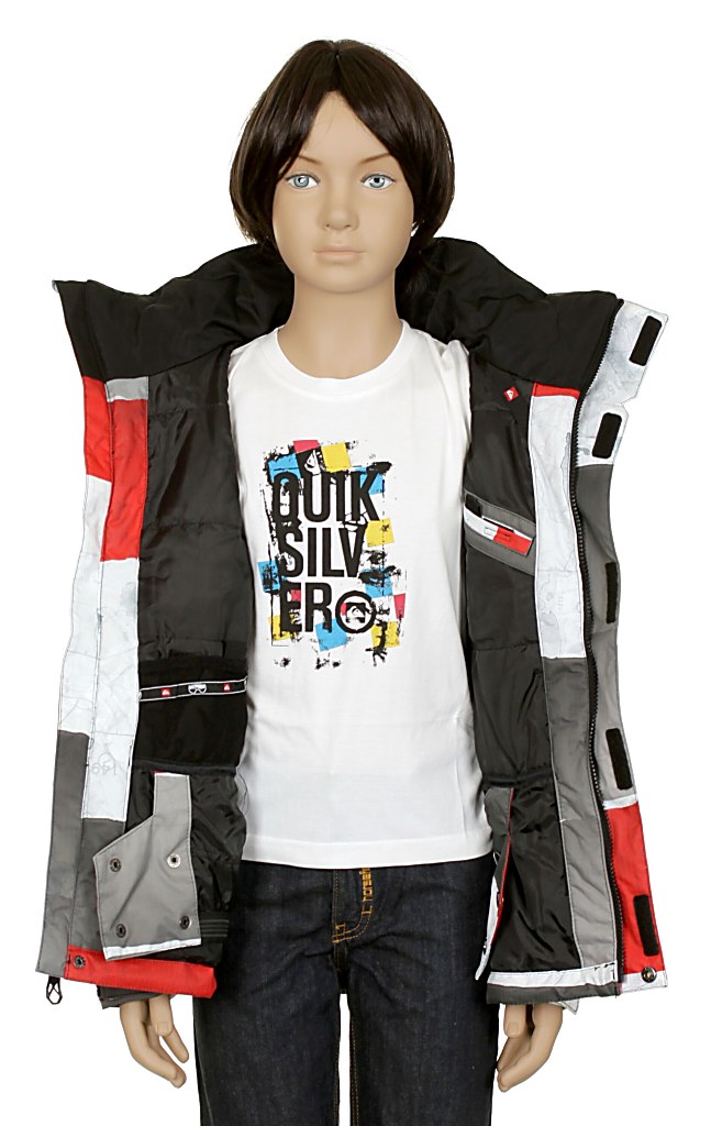 bunda Quiksilver Last Mission Print Youth 2 Kid's - Alpha Red