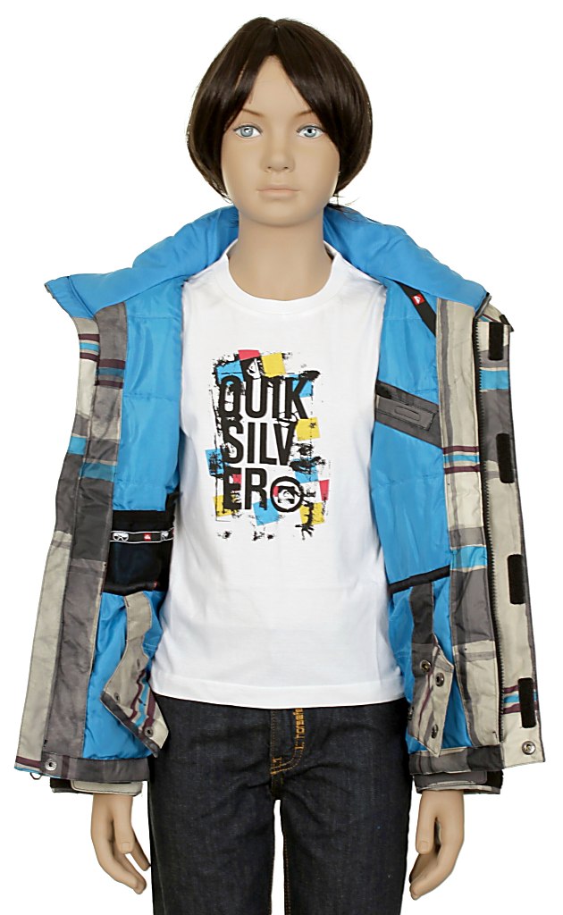 jacket Quiksilver Last Mission Print Youth 2 Kid's - Pier Black
