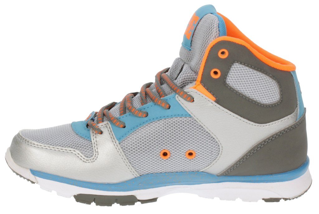 boty DC Alias Lite Mid - Metal Silver/Fluorescent Blue