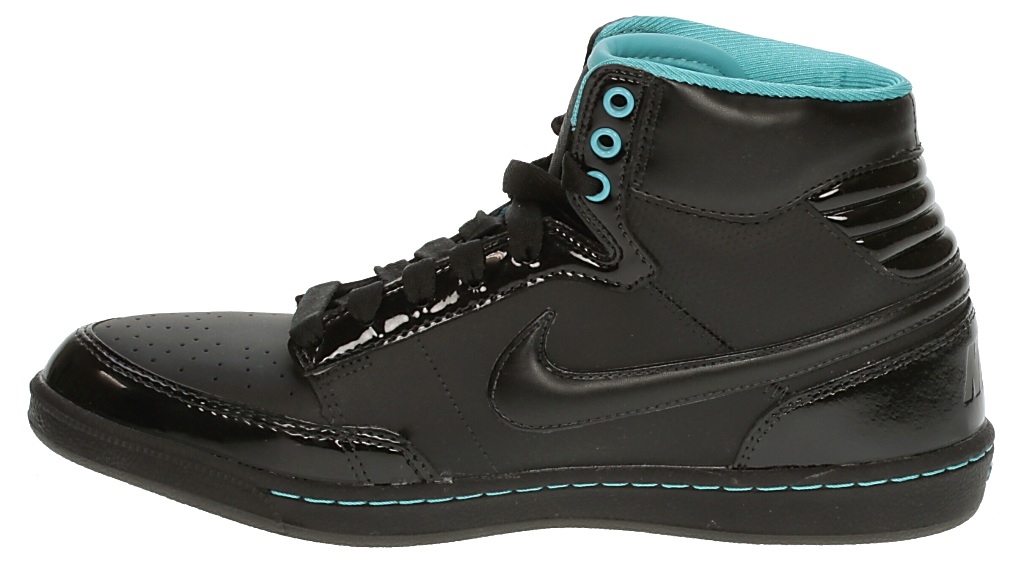 topánky Nike Double Team Lite High - Black/Black/Mid Fog/Bright Turquoise