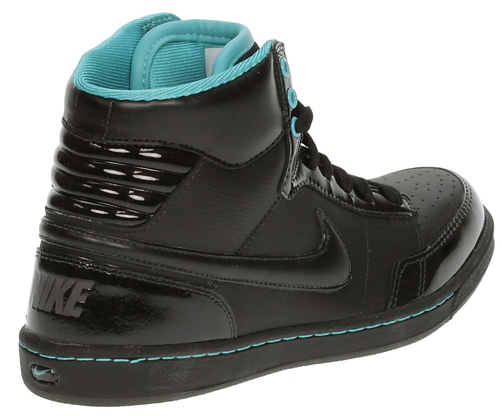 topánky Nike Double Team Lite High - Black/Black/Mid Fog/Bright Turquoise