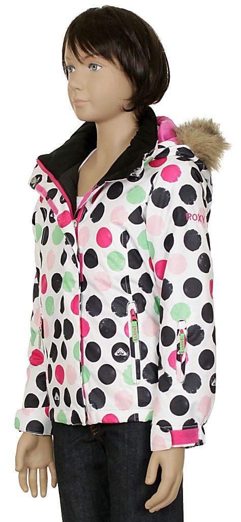 kurtka Roxy Jet Ski Girl Kid's - Time S Dots White