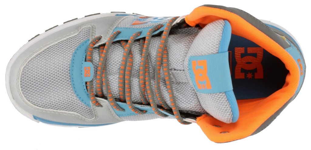 boty DC Alias Lite Mid - Metal Silver/Fluorescent Blue