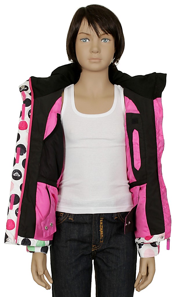 kurtka Roxy Jet Ski Girl Kid's - Time S Dots White