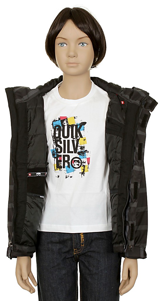 jacket Quiksilver Last Mission Print Youth 2 Kid's - Magazine Black/Black