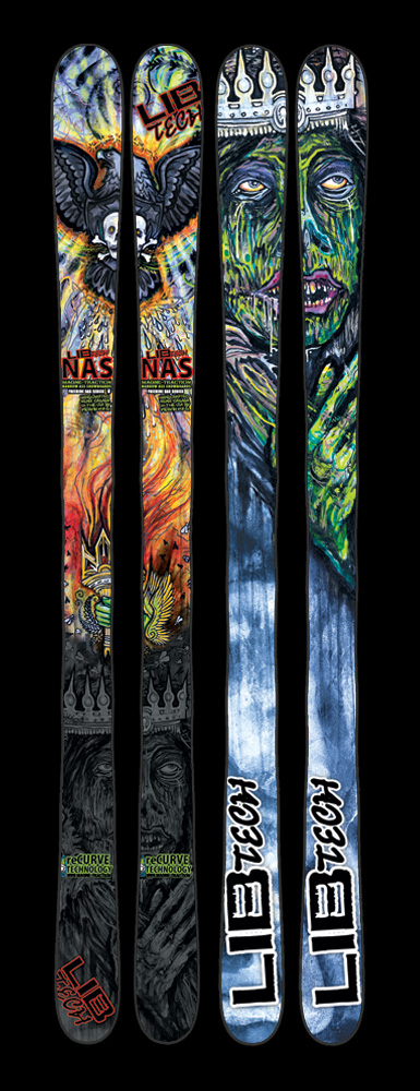 lyže Lib Technologies Freeride NAS - Black/Orange