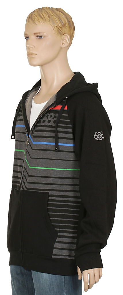 mikina 686 Slant Zip - Charcoal Heather