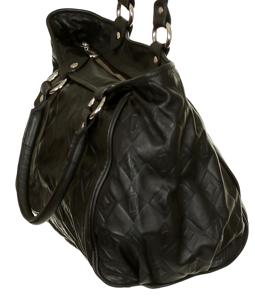 taška Longobardi 7912 Vitello Baviera Rombi - Black