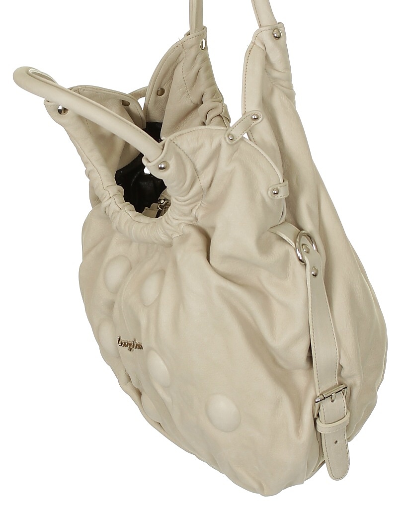 taška Longobardi 7926 Vitello Monaco Bolle - Cream
