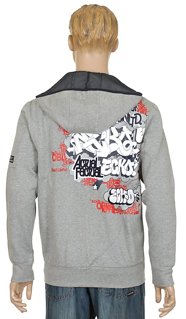 mikina Ecko Graffiti Bridge Zip - Athletic Ash