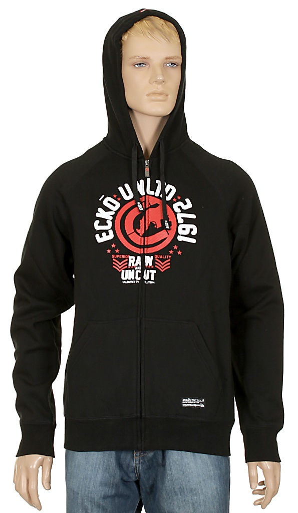 hoodie Ecko Big Jump Zip - Black