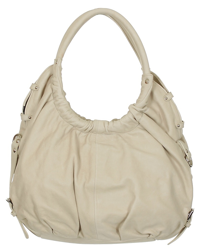 taška Longobardi 7926 Vitello Monaco Bolle - Cream