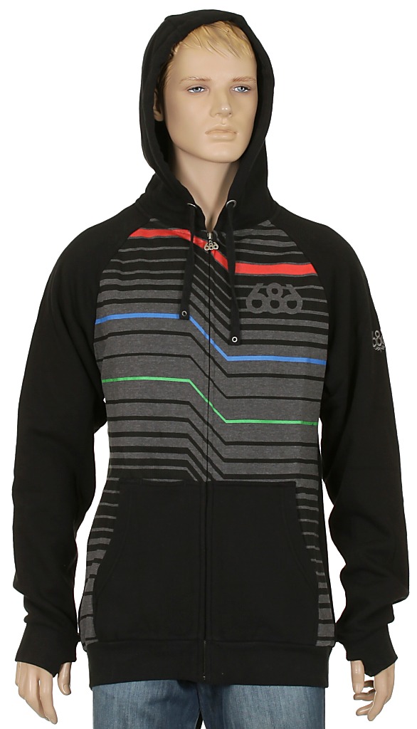mikina 686 Slant Zip - Charcoal Heather