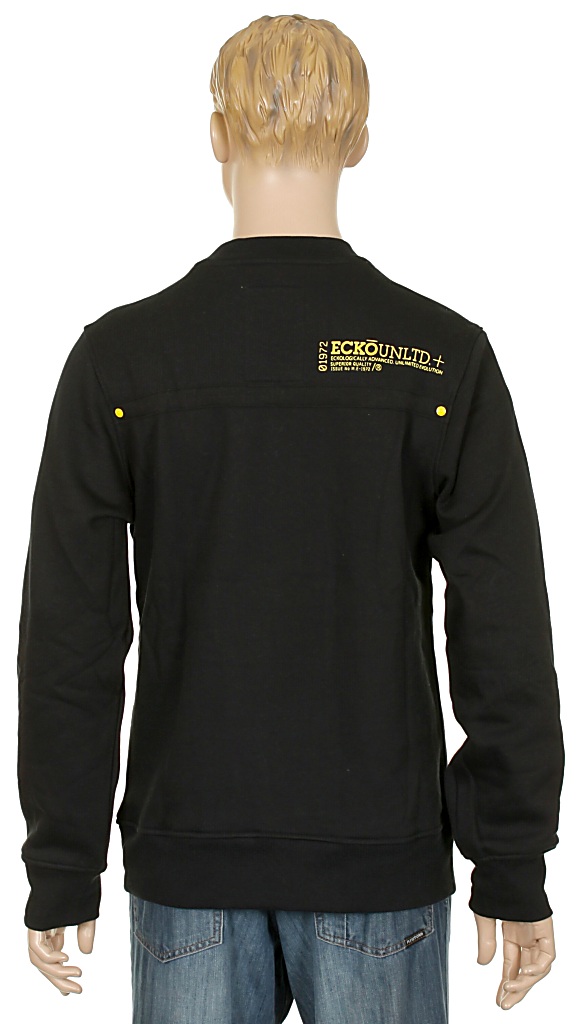 mikina Ecko Architect Type Crew - Black