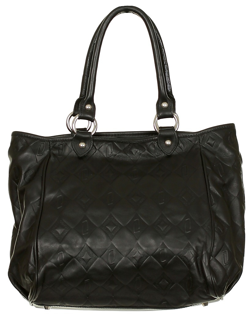 taška Longobardi 7912 Vitello Baviera Rombi - Black