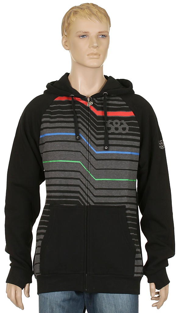 mikina 686 Slant Zip - Charcoal Heather