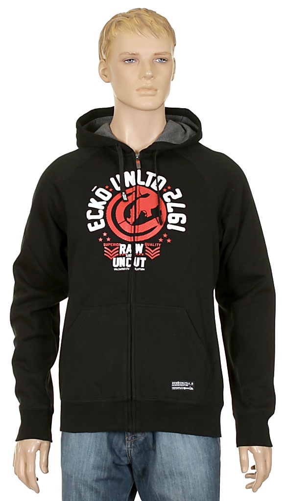 hoodie Ecko Big Jump Zip - Black