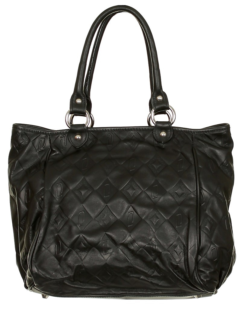 taška Longobardi 7912 Vitello Baviera Rombi - Black