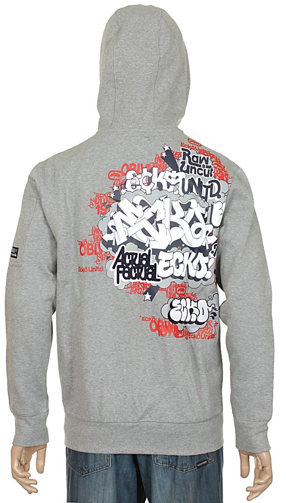 mikina Ecko Graffiti Bridge Zip - Athletic Ash