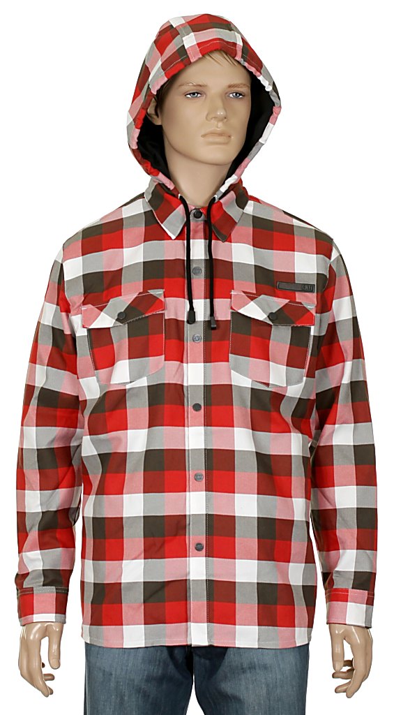 košeľa GNU The Nib Flannel LS - Red