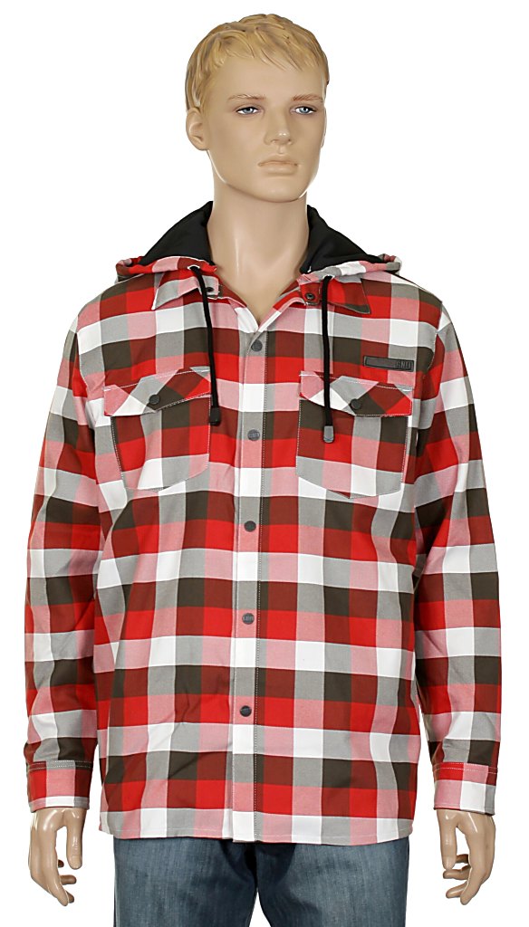 košeľa GNU The Nib Flannel LS - Red