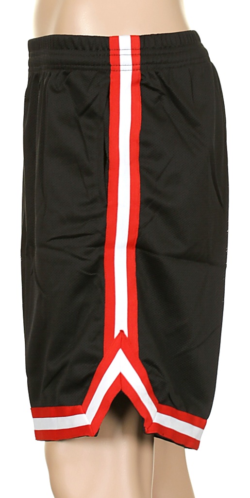 kraťasy Urban Classics Stripes Mesh/TB243 - Black/Red/White