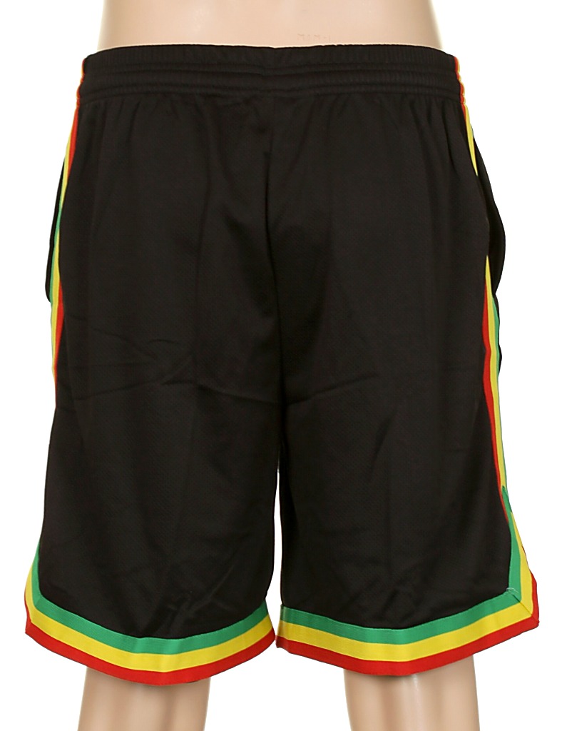 kraťasy Urban Classics Stripes Mesh/TB243 - Black/Rasta