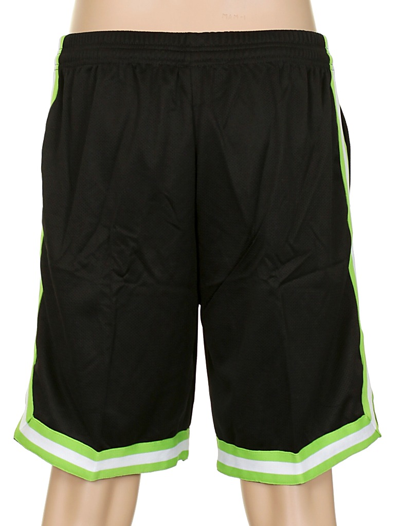 kraťasy Urban Classics Stripes Mesh/TB243 - Black/Lime/White