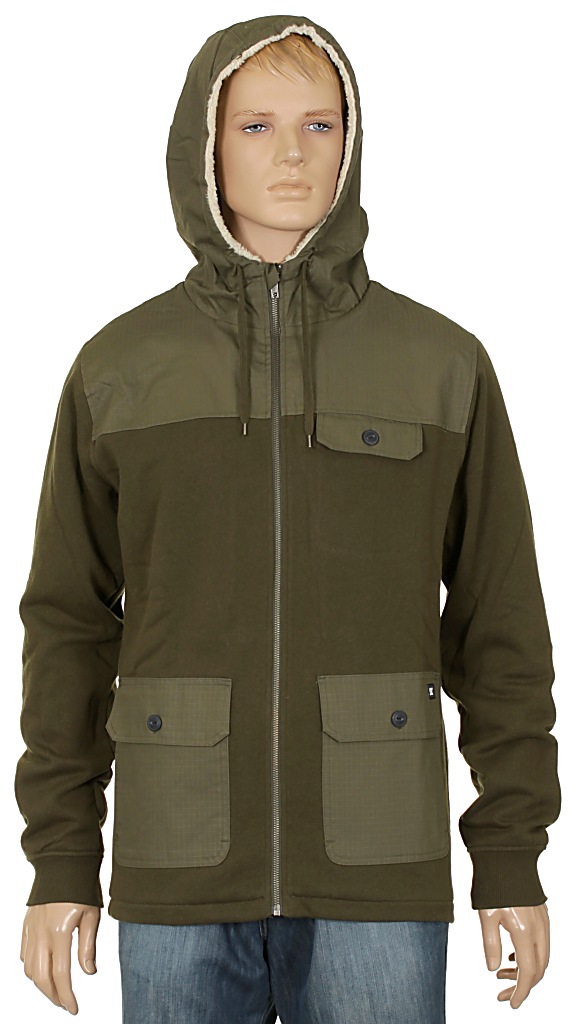 mikina DC Blackhearth Premium Zip - Dusty Olive