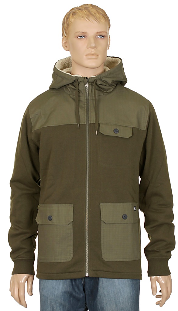 mikina DC Blackhearth Premium Zip - Dusty Olive