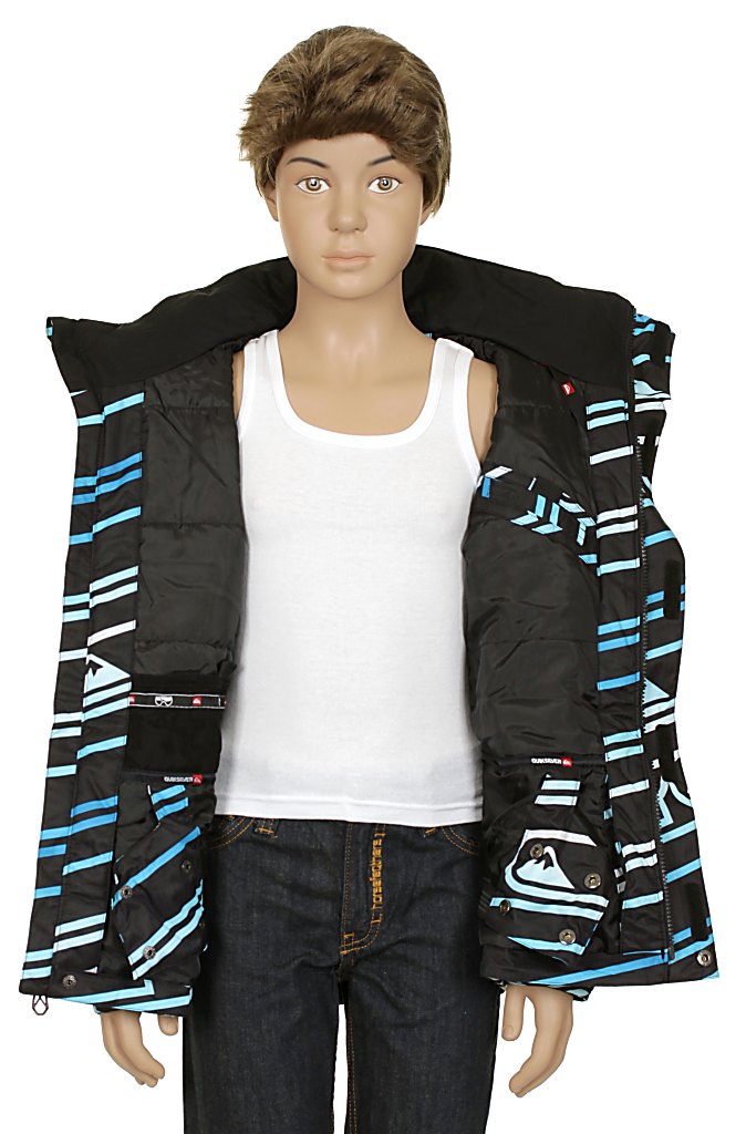 jacket Quiksilver Last Mission Print Youth 2 Kid's - Logo Gogo Blue