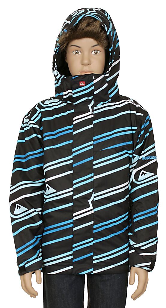 jacket Quiksilver Last Mission Print Youth 2 Kid's - Logo Gogo Blue