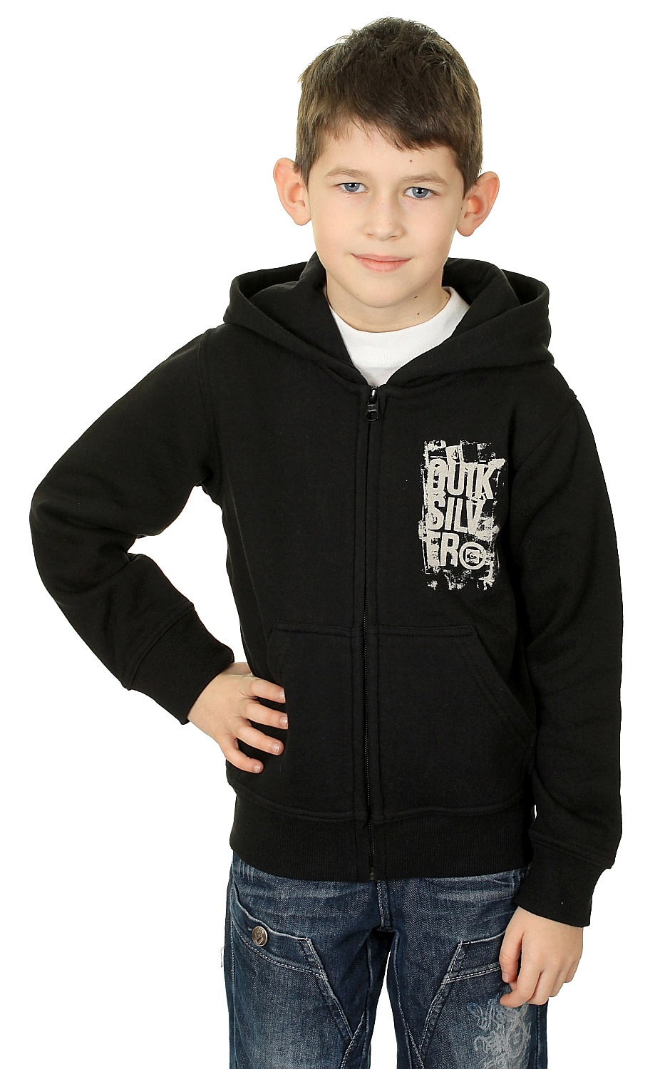 mikina Quiksilver Shoot Youth Zip - Black