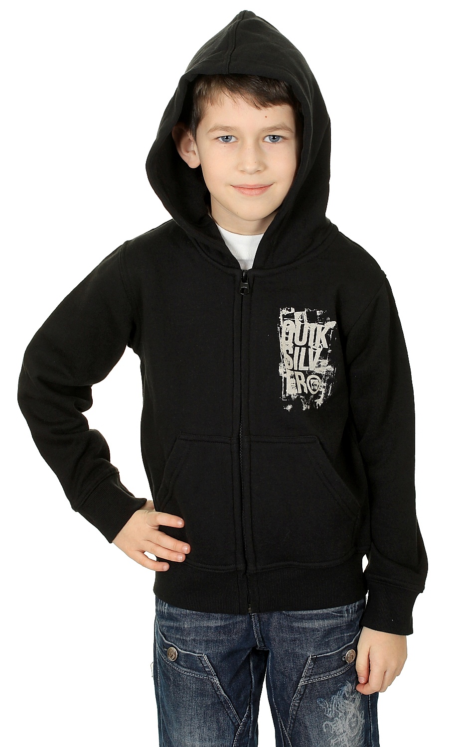 mikina Quiksilver Shoot Youth Zip - Black
