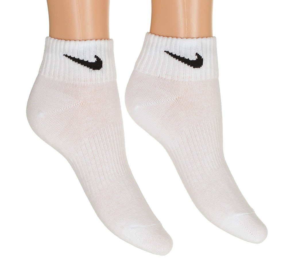 socks Nike New Cotton Non-Cushion Quarter - 101/White/Black