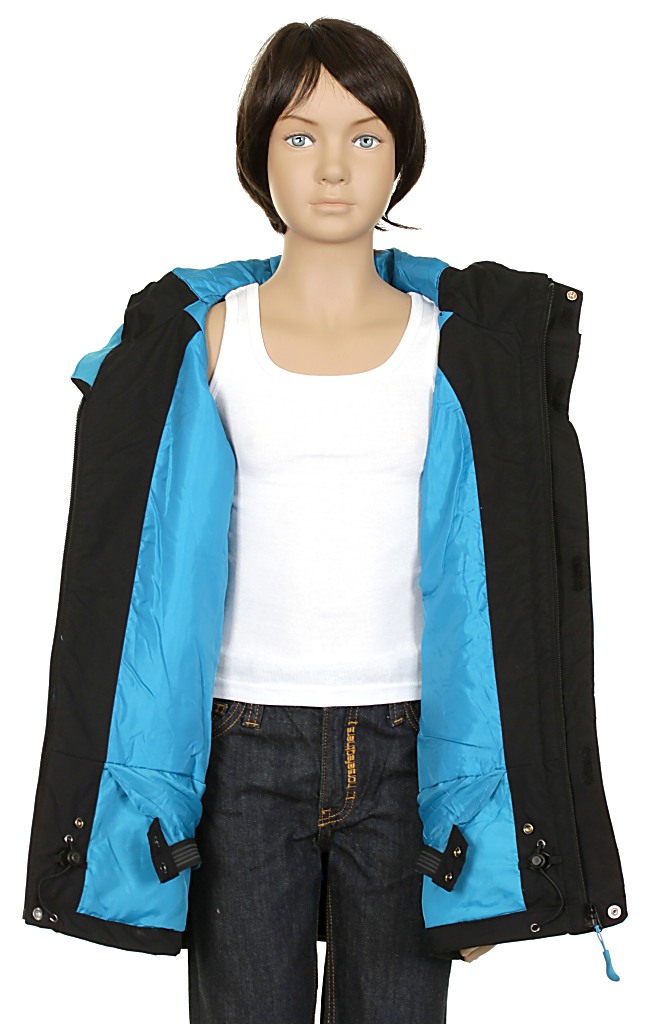 jacket DC Amo K Kid's - Black/Blue Jewel