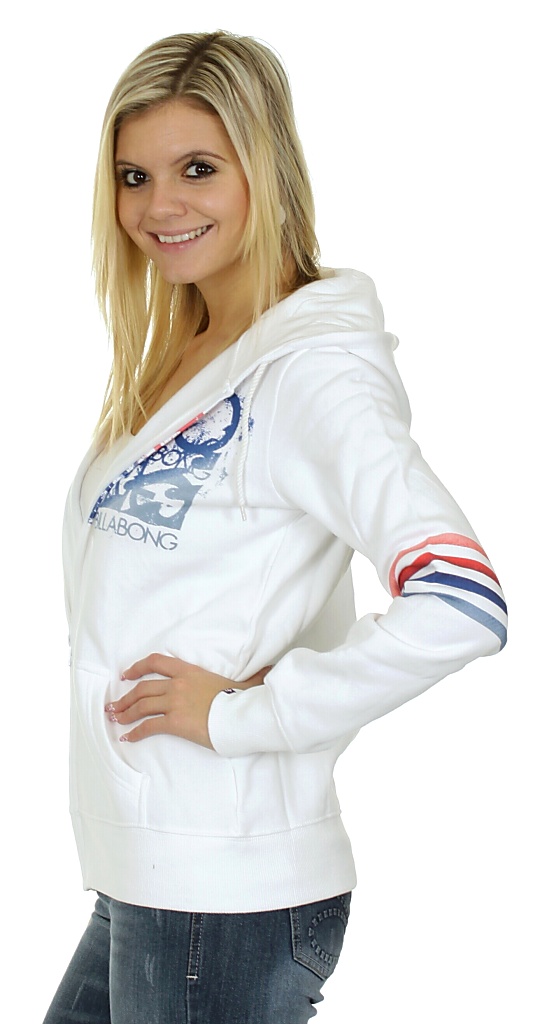 hoodie Billabong Rays Zip - White