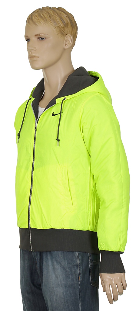 mikina Nike Quilted Rev Zip - 066/Anthracite/Volt/Volt