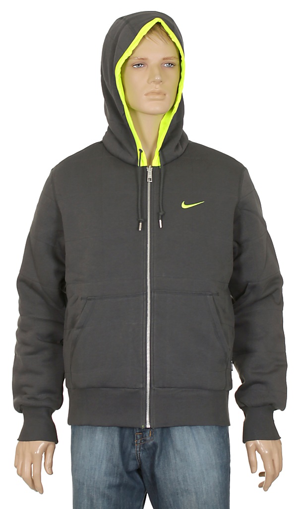 mikina Nike Quilted Rev Zip - 066/Anthracite/Volt/Volt