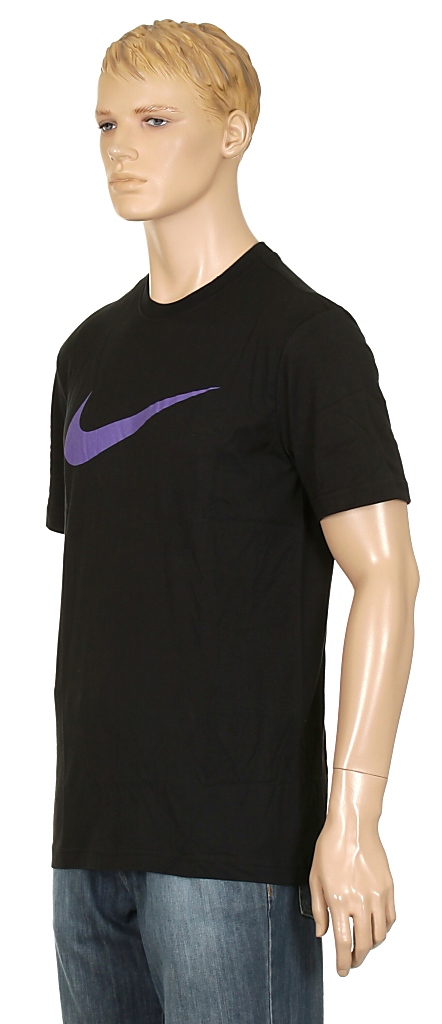 t-shirt Nike Swoosh Fill - 010/Black/Dark Gray Heather