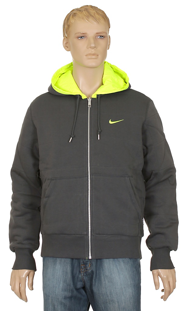 mikina Nike Quilted Rev Zip - 066/Anthracite/Volt/Volt