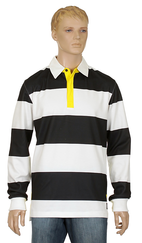 tričko Burton Rugby Polo LS - True Black/Stout White