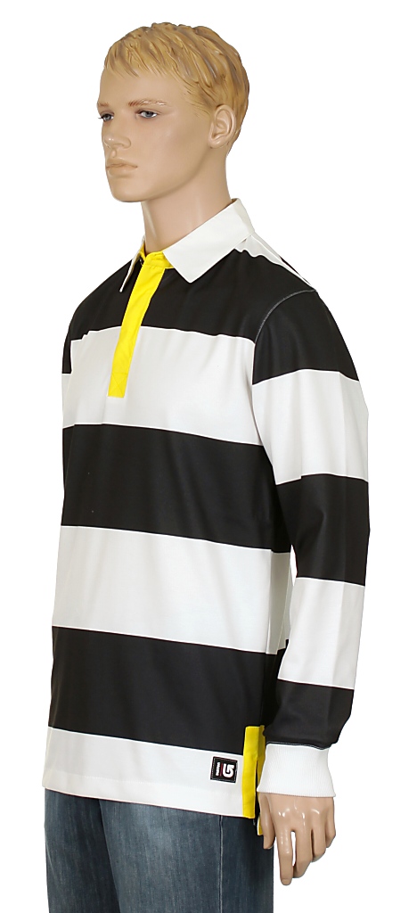 tričko Burton Rugby Polo LS - True Black/Stout White