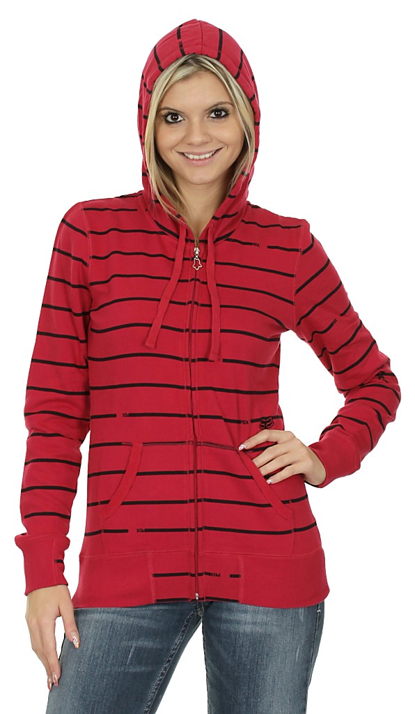sweatshirt Fox Drone Clean Zip - Scarlet