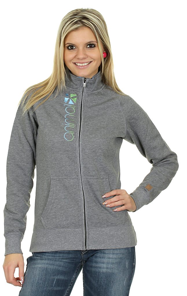 mikina Animal Sara Zip - Charcoal